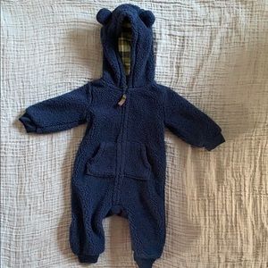 ⭐️Carter’s Warm Navy Fleece Jumpsuit. Worn once!